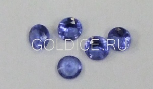 Круг 3,5 мм (синий terbium#22) фианит