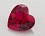Сердце 5*5 (рубин) фианит