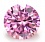 Круг 2 мм (розовый) фианит