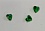 Сердце 3 * 3 (зеленое стекло) фианит