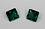 Квадрат 7 * 7 зеленый terbium#23 фианит