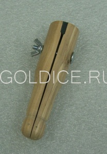 Тиски ручные с накладками деревянные с винтом сбоку (d35*150мм)
