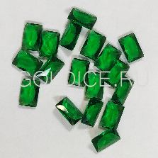 Багет 3*6 (зеленое стекло) фианит