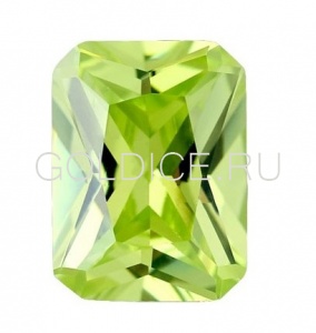 Октагон 7*9 (зелёный светлый) фианит