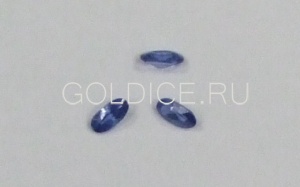 Овал 2 * 4 мм (синий)terbium#18 фианит
