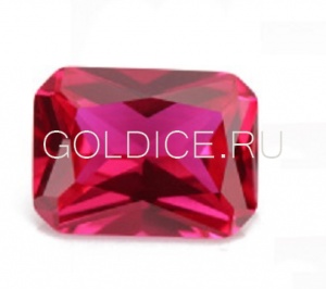 Октагон 8*10 (рубин) фианит